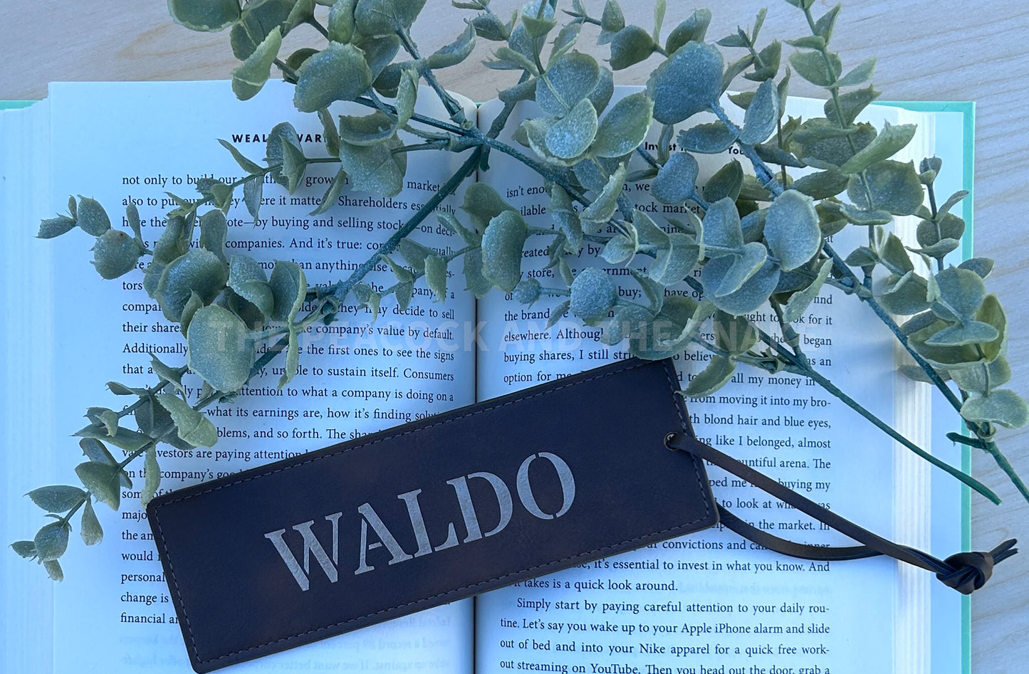 Faux leather Bookmark